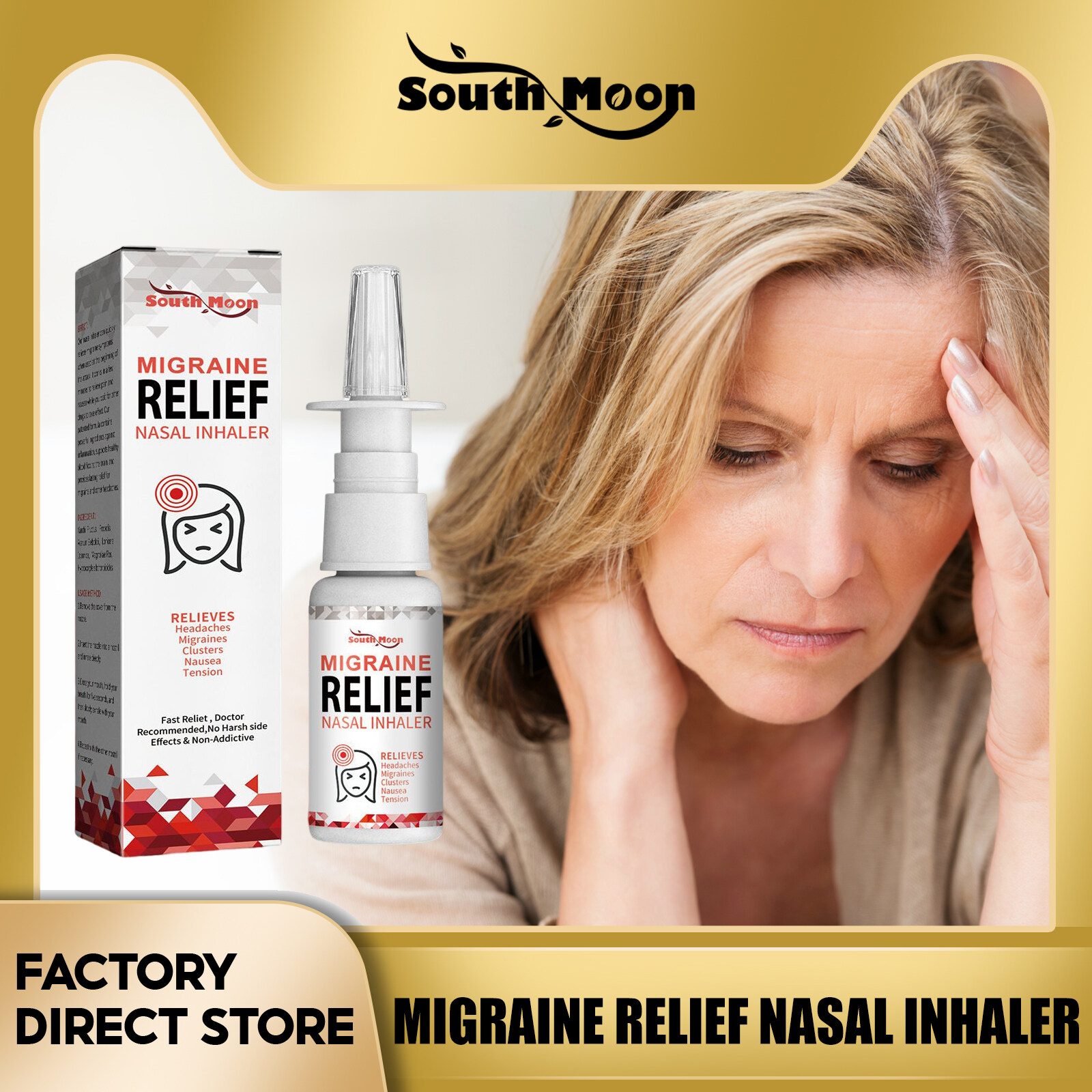 South Moon Migraine Relief Nasal Inhaler Headache Relief Nasal Spray