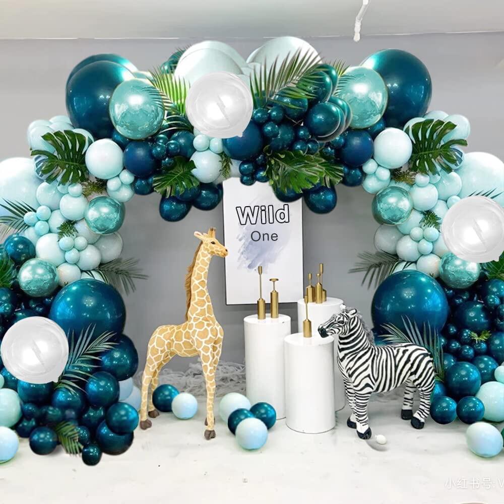 Dark blue green balloon set combination, party decoration supplies balloon set