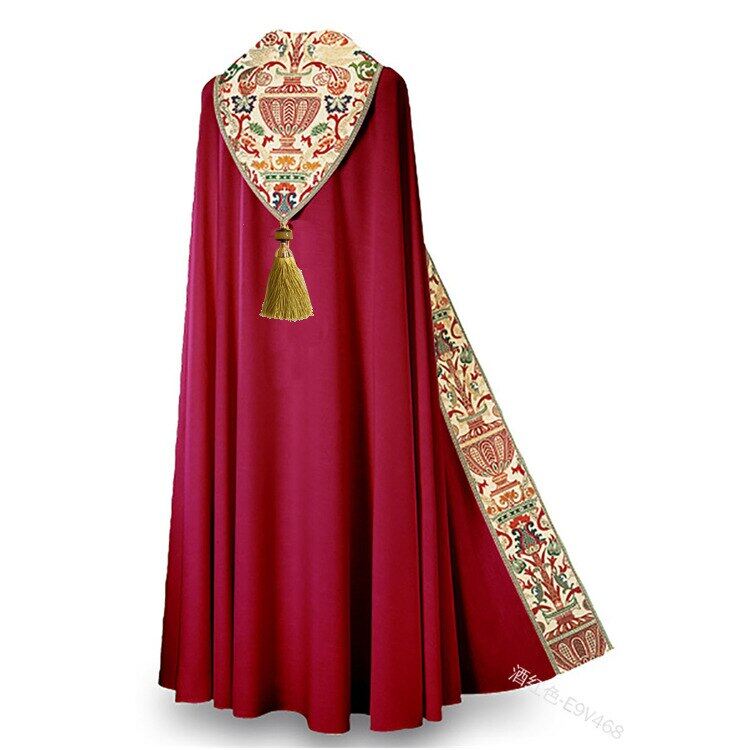 Halloween Men Medieval Retro Shawl Cloak Prayer Robes Church Dress Priest Monk Cloak Capes Knight Cosplay Costume Muslim Dress