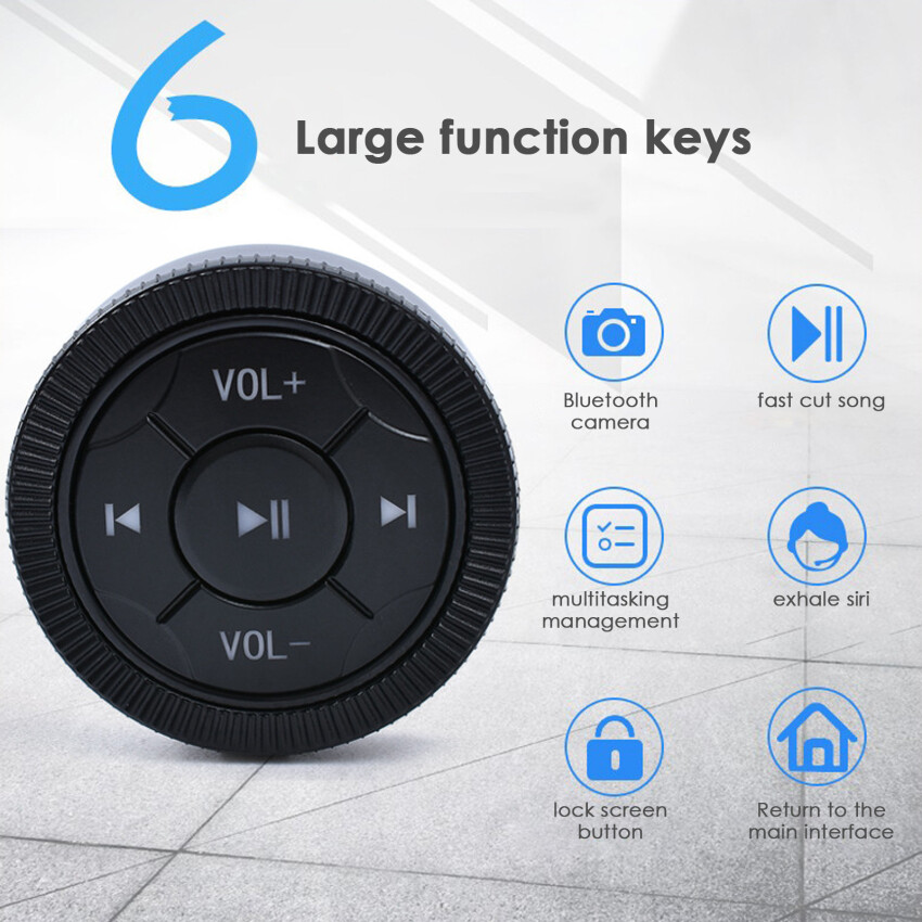 5-Key Wireless Steering Wheel Control Button Bluetooth-compatible Switch for Car