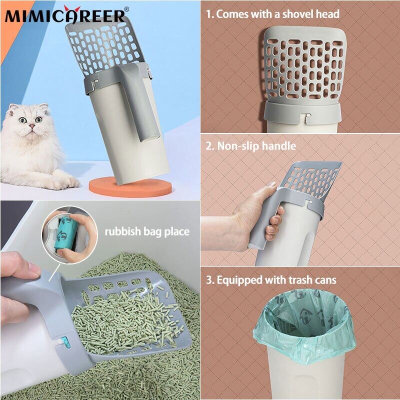 Cat Litter Shovel Set Pet Toilet Picker Portable Large Capacity Kitten