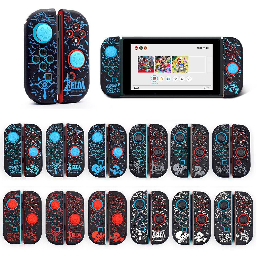 Solft Silicone Case for Nintendo Switch Oled Joycon Cover Case with Thumbstick caps for NS Switch Controller Grip Joy-con Cover