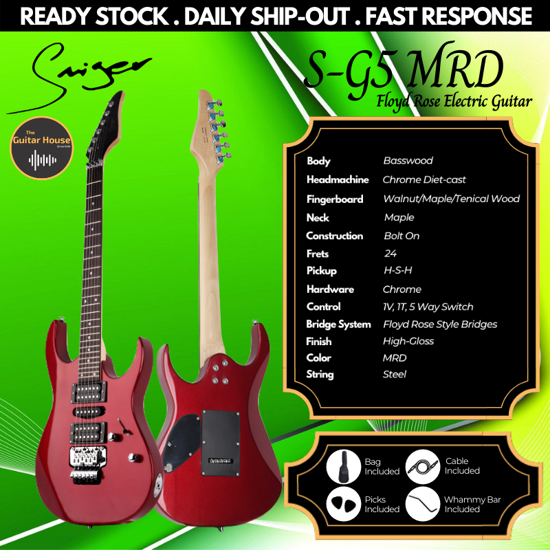 Smiger S-G5 MRD Floyd Rose Series Electric Guitar w/Bag (SG5) Malaysia