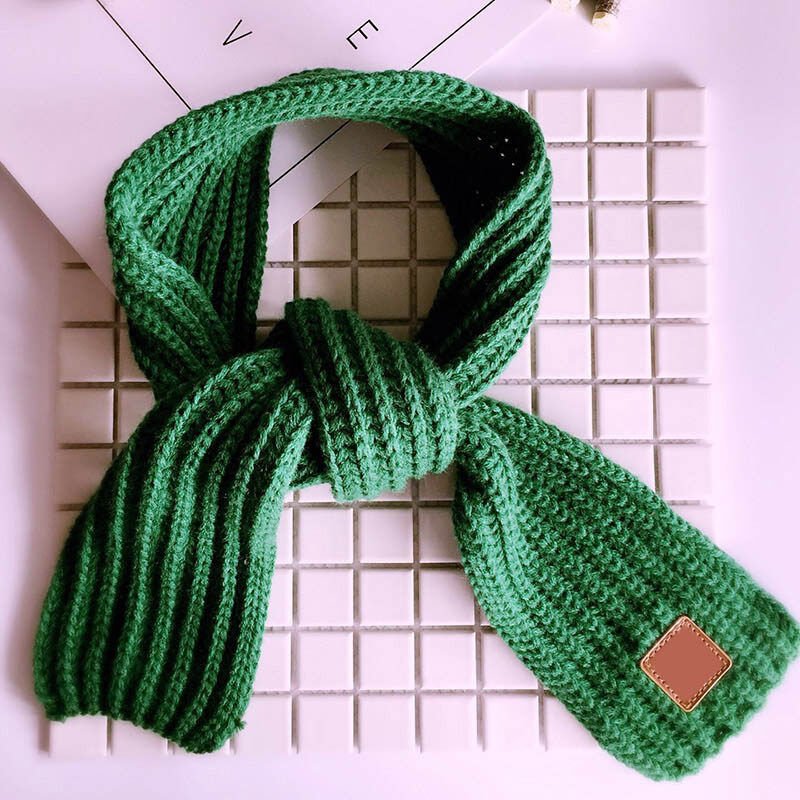 Baby Winter Autumn Scarf Warm Knitted Solid Color Scarves For Children Boys Girls Neck Warmer Scarf Neck Wrap