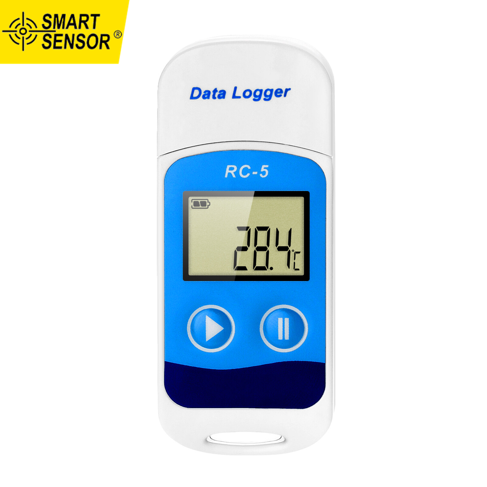 Smart Sensor Temperature Data Logger High Accuracy USB Data Recorder 32000 Points LCD Display IP67 Waterproof Industrial Data Loggers for Cold Chain Transportation