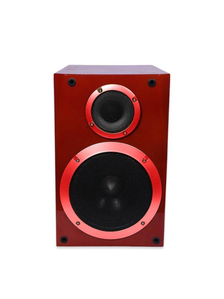 2pcs ABS Red 3  Speaker Decorative Circle with Black Protective Grille Mesh Protection DIY