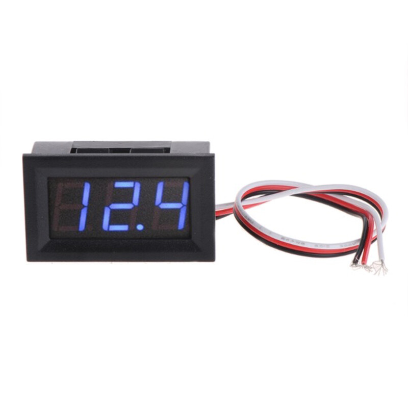 Tester DC 0-30V Red/Blue/Green 0.36 Inch 3 Wire Mini DC Display Digital Voltmeter