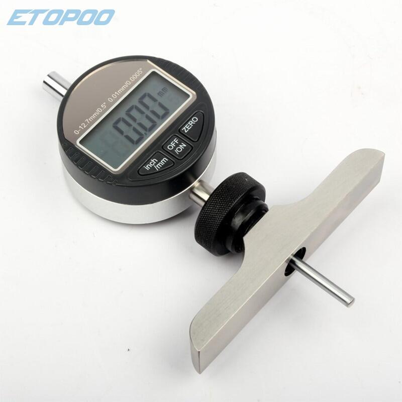 12.7Mm/25.4Mm Digital Depth Gauge Electronic Depth Gauge Depth Dial Indicator, Micrometer Depth Gauge 0-30Mm Round Tip Probe