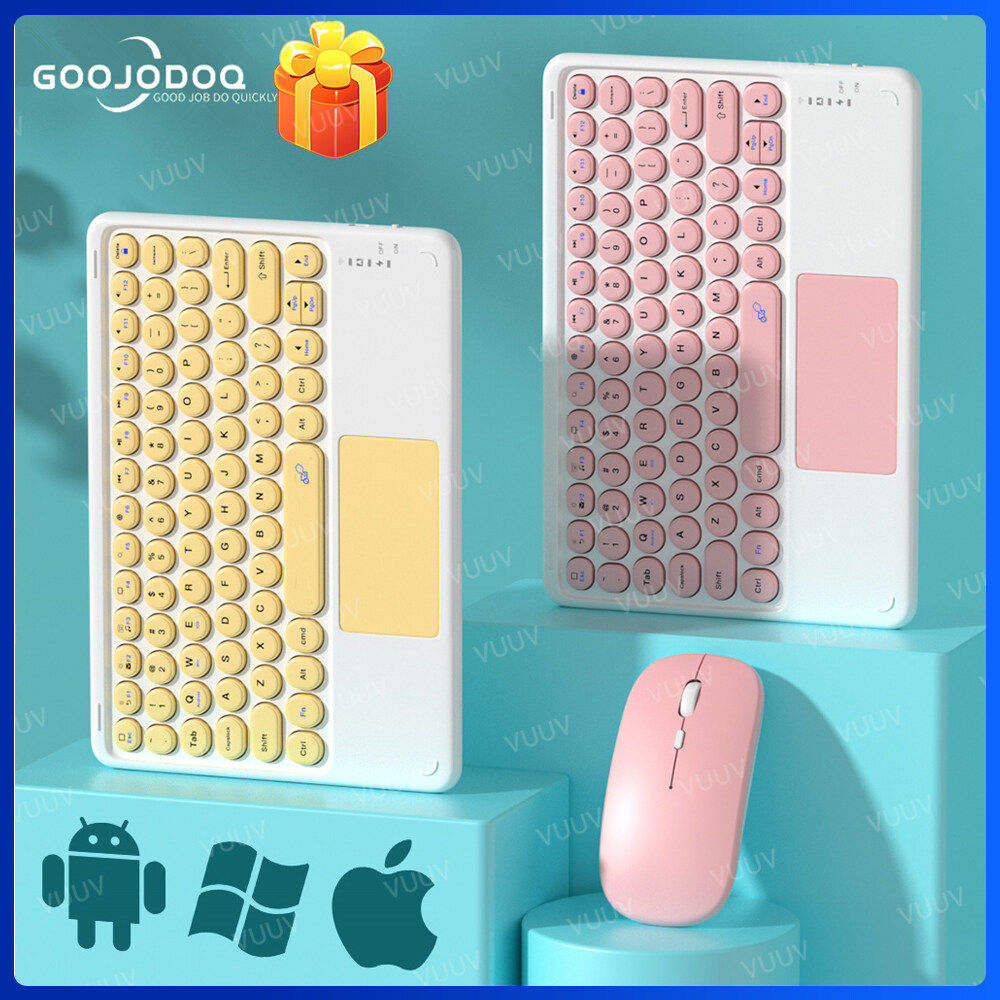 GOOJODOQ Bluetooth Touchpad Keyboard For iPad For Tablet Wireless