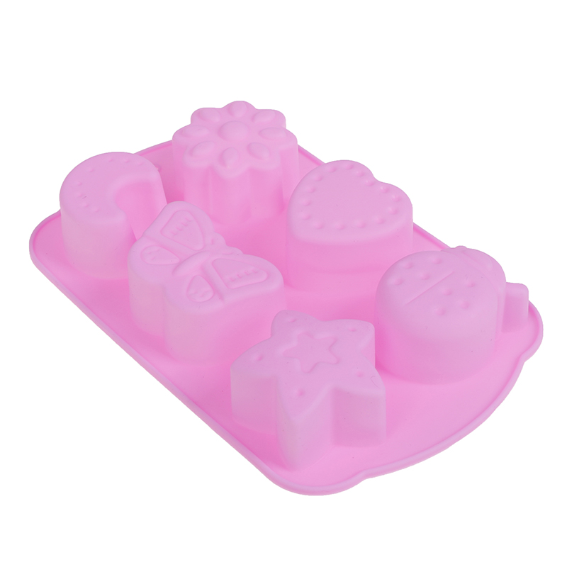 Côn Trùng Hình dạng Khuôn Silicone trang trí bánh 6 lưới đa chức năng handmade khuôn