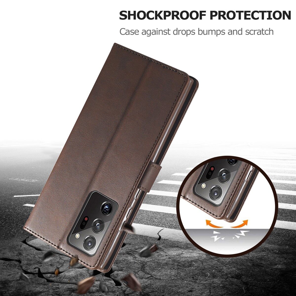 Ốp Điện Thoại Ultra Cho Samsung Note 8 / Note 9 / Note 10 / Note 10 Plus / Note 20 / Note 20, Bao Da Nắp Gập Ví Có Khe Cắm Thẻ