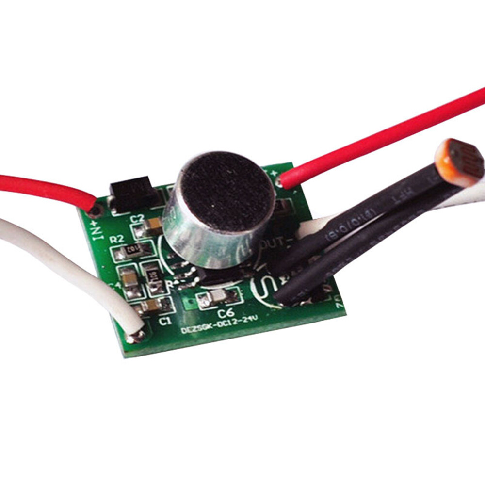 FocusAi DC 3V‑30V Sound Control Switch Module Solar Light Sensor Module Circuit Board Low Voltage Sound and Light Control Switch Module