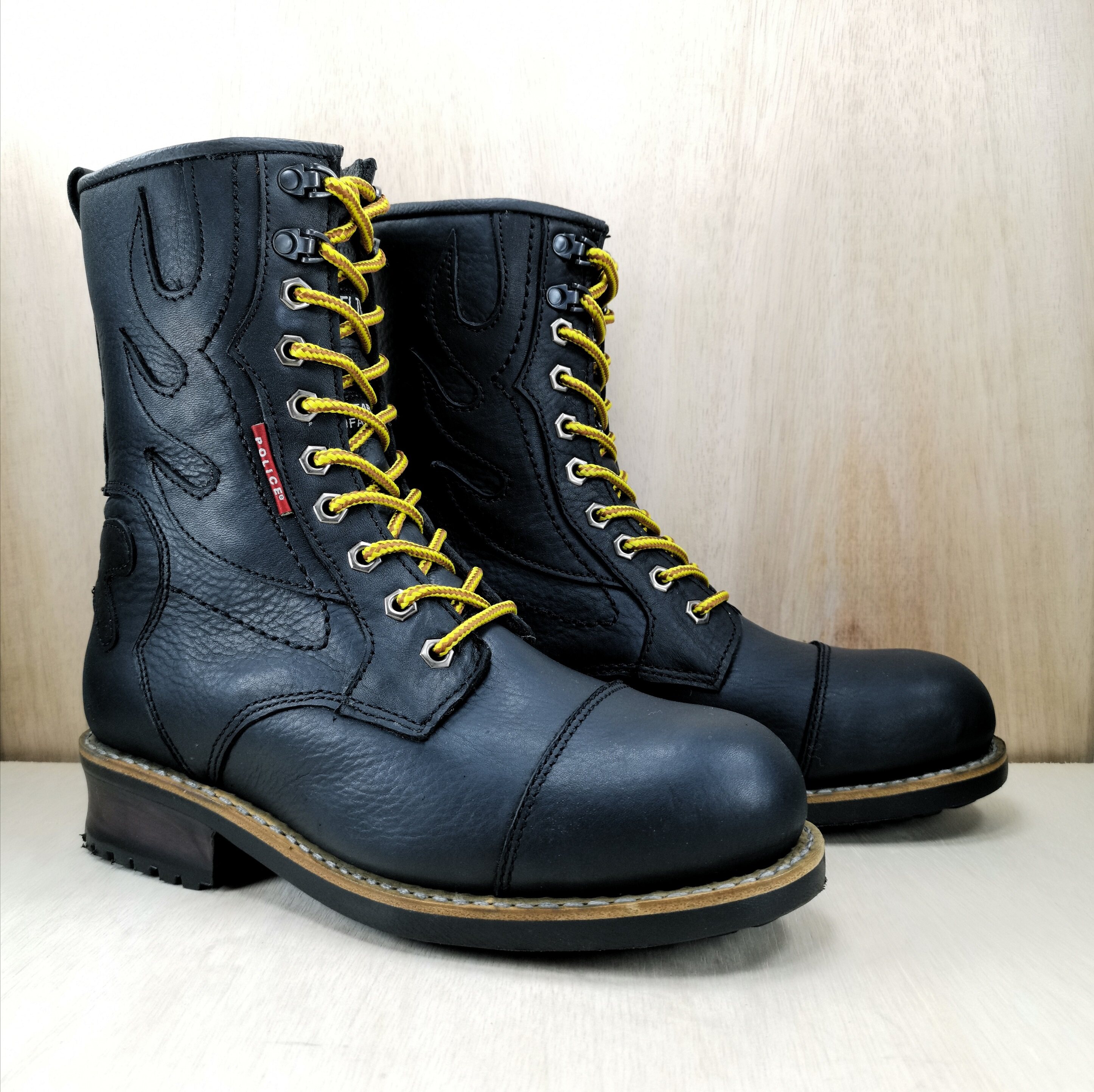 Police steel toe clearance boots