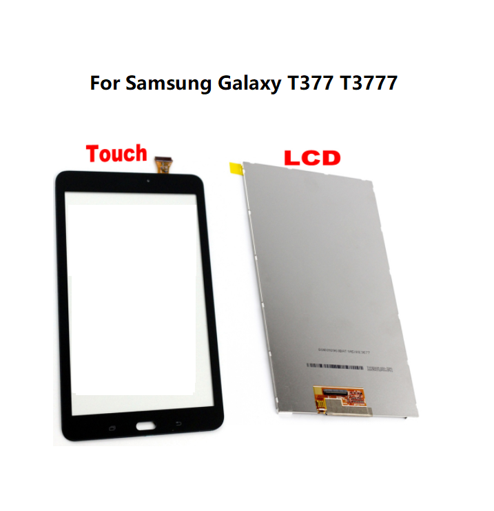 Lcd touch screen for samsung galaxy tab e 8 inch t377 t3777 sm-t377 lcd digitizer assembly touch screen with ear speaker replacement parts