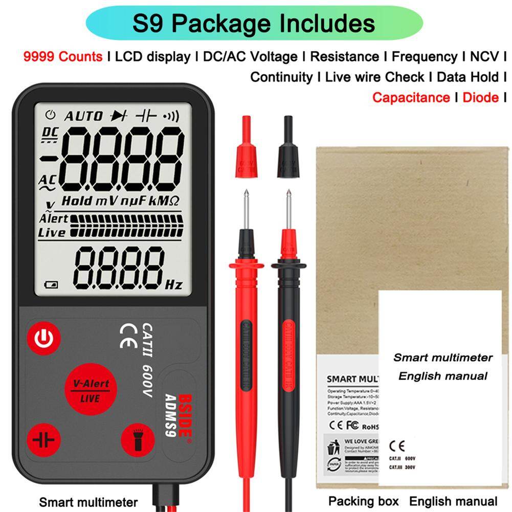 diymore Đồng Hồ Vạn Năng Siêu Mỏng ADMS9 Bside Adms9 Đa Năng Kế Kỹ Thuật Số Màn Hình Hiển Thị Lớn Tester Tự Động Thông Minh Dropship