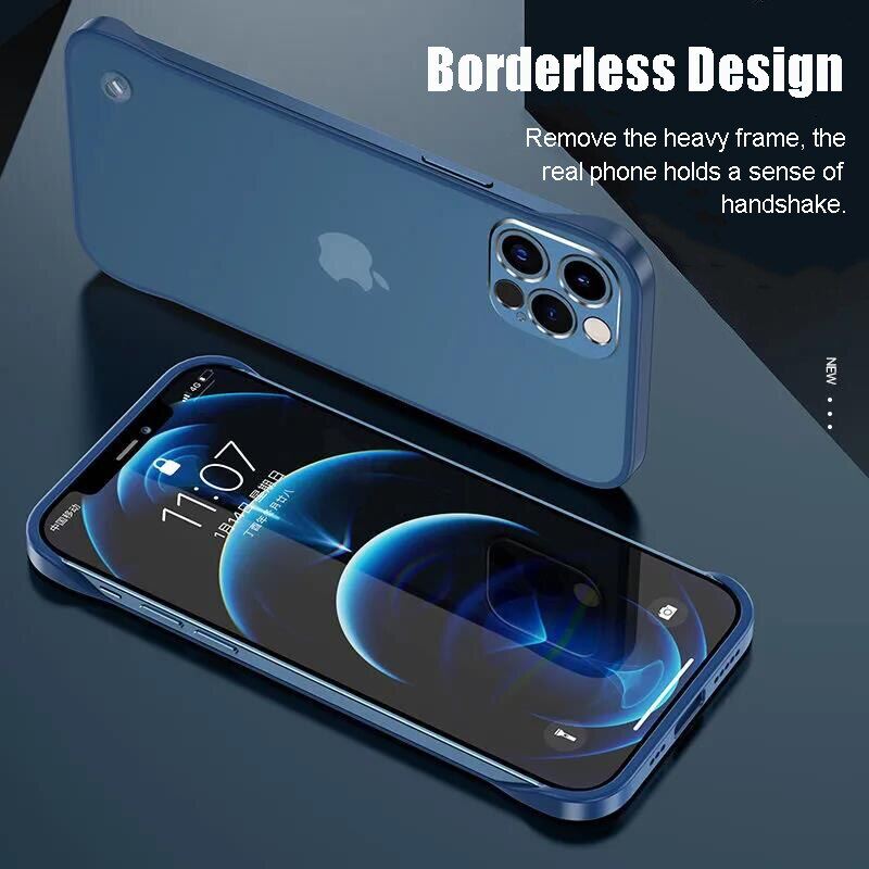 Siêu mỏng Matte Không Khung Cứng PC Bảo Vệ Trường Hợp Đối Với iPhone 15 Pro Max 14 Cộng Với 13 Mini 12 11 XS Max X XR 7 8 Cộng Với CD ống kính kim loại Vòng Chống Sốc Bìa