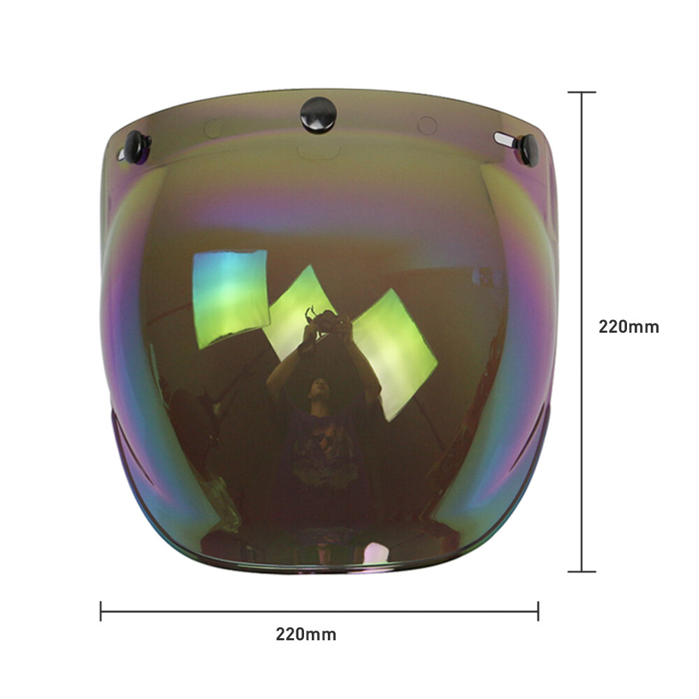 3-Snap Bubble Wind Shield Visor For Biltwell Gringo&Bonanza Motorcycle Helmet