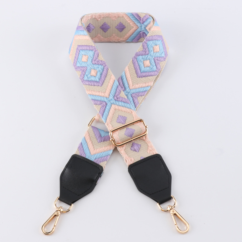 Bag Shoulder Strap New Adjustable Shoulder Strap 5cm Polyester Brocade Colorful Wide Shoulder Straps Bag Strap