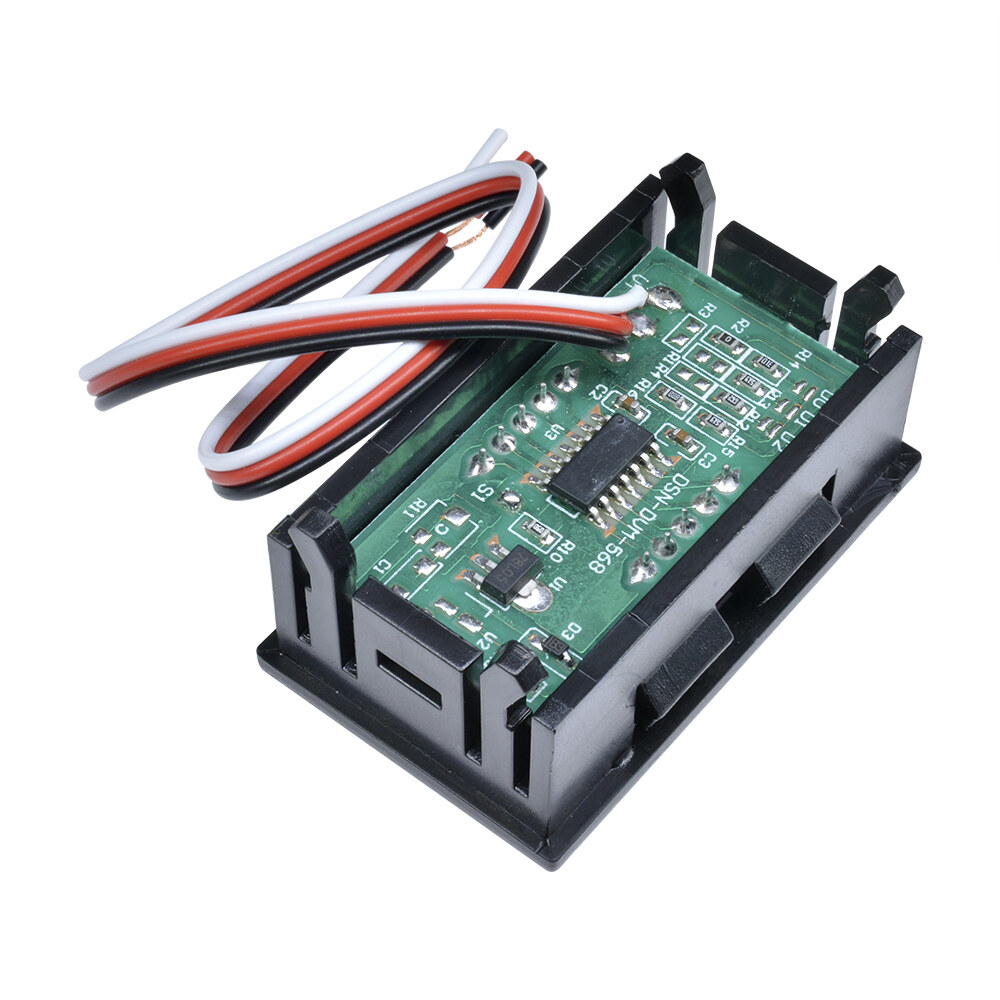 DM Mini LED Voltage Meter 0.56 Inches Panel Voltmeter 3 Bits Digital LED Tube Voltmeter Voltage Tester DC 0 -30 V