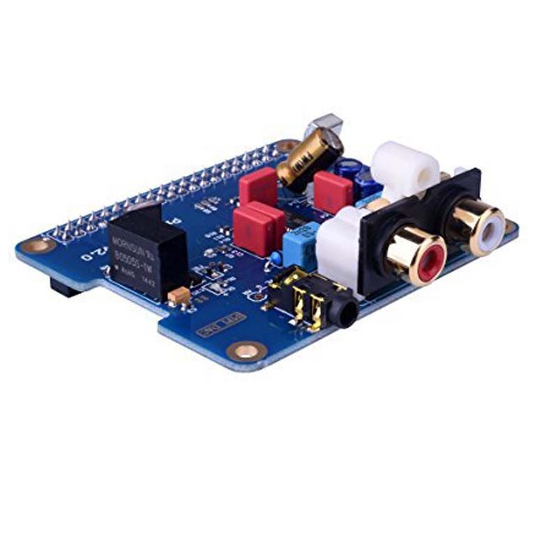 Raspberry Pi 3 Audio Sound Card Module I2S Interface HIFI DAC Expansion Board+Black Acrylic Case for Raspberry pi 2 /3 Model B