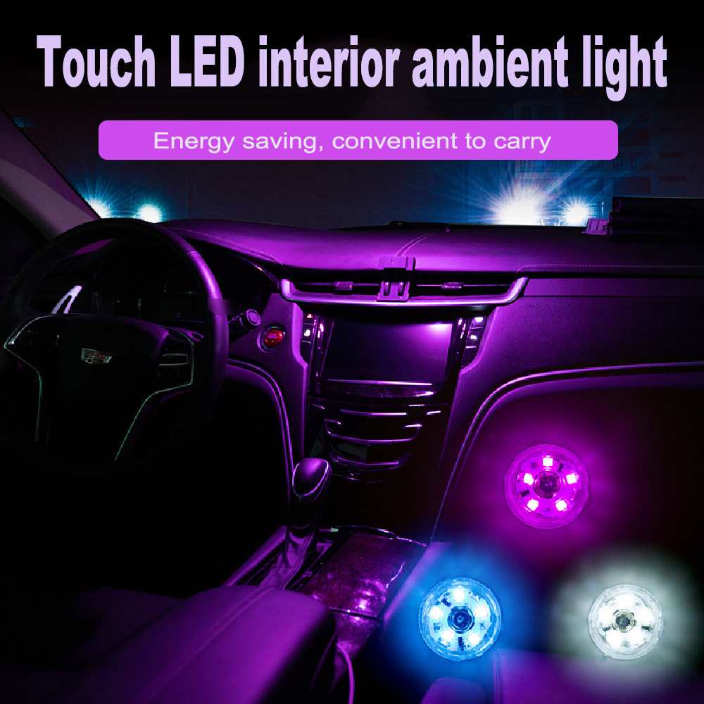 Đèn LED Cảm Ứng Nội Thất Ô Tô Đèn Xung Quanh Đèn Đọc Sách Mini Đèn Ngủ Cảm Ứng Tự Động Đèn Trần Nóc Ô Tô Phụ Kiện Chiếu Sáng Ô Tô