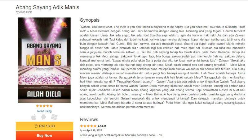 Abang Sayang Adik Manis (Novel Melayu, Anaasa, Novel, Novel Murah, Novel Adaptasi) Malaysia