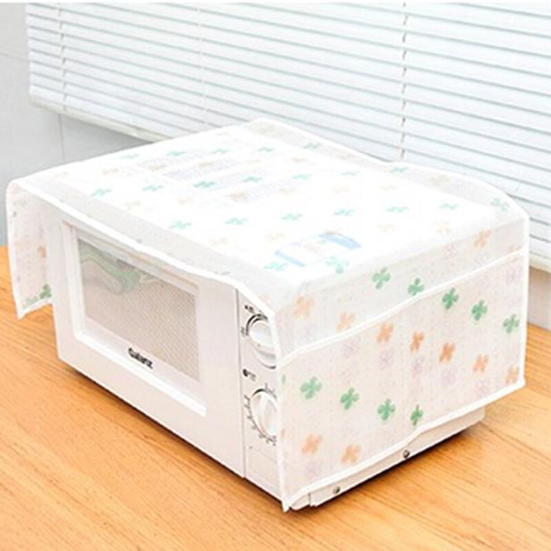 Transer Waterproof Oil Dust Proof Cloth Dustproof Cover Protector with Double Pockets for Microwave Oven C