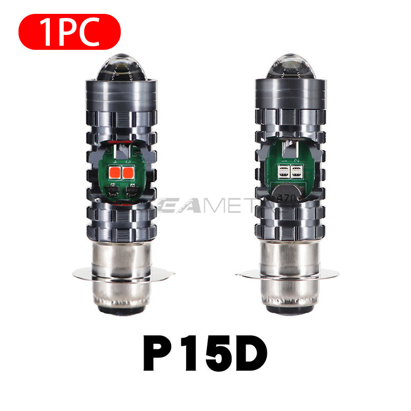 Seametal motorcycle headlight h4 ba20d p15d led motorcycle headlight bulb 6500k white/yellow low beam