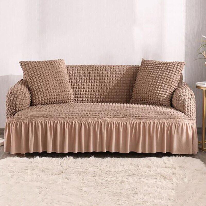 [NEW 2023] Seersucker Lace Sofa Cover for Living Room Thick Solid