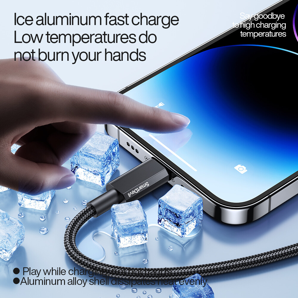 Smartdevil Cáp chuyển USB sang Lightning PD 20W Cáp sạc nhanh cho iPhone 14 Pro Max 13 Pro Max 12 Pro Max cho iPad Cáp dữ liệu