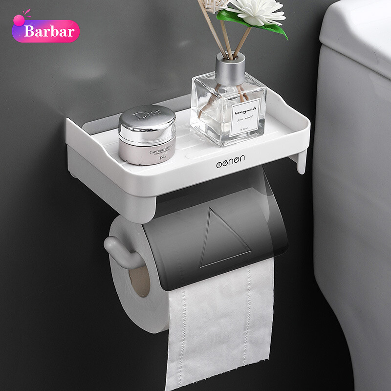 IMELON Buy 1 Get 1 Free gift Free Whole Store Toilet Paper Holder Washing Towel Holder Paper Roll Paper Holder Waterproof Kitchen Toilet Paper Roll Plastic Multi-purpose storage shelf