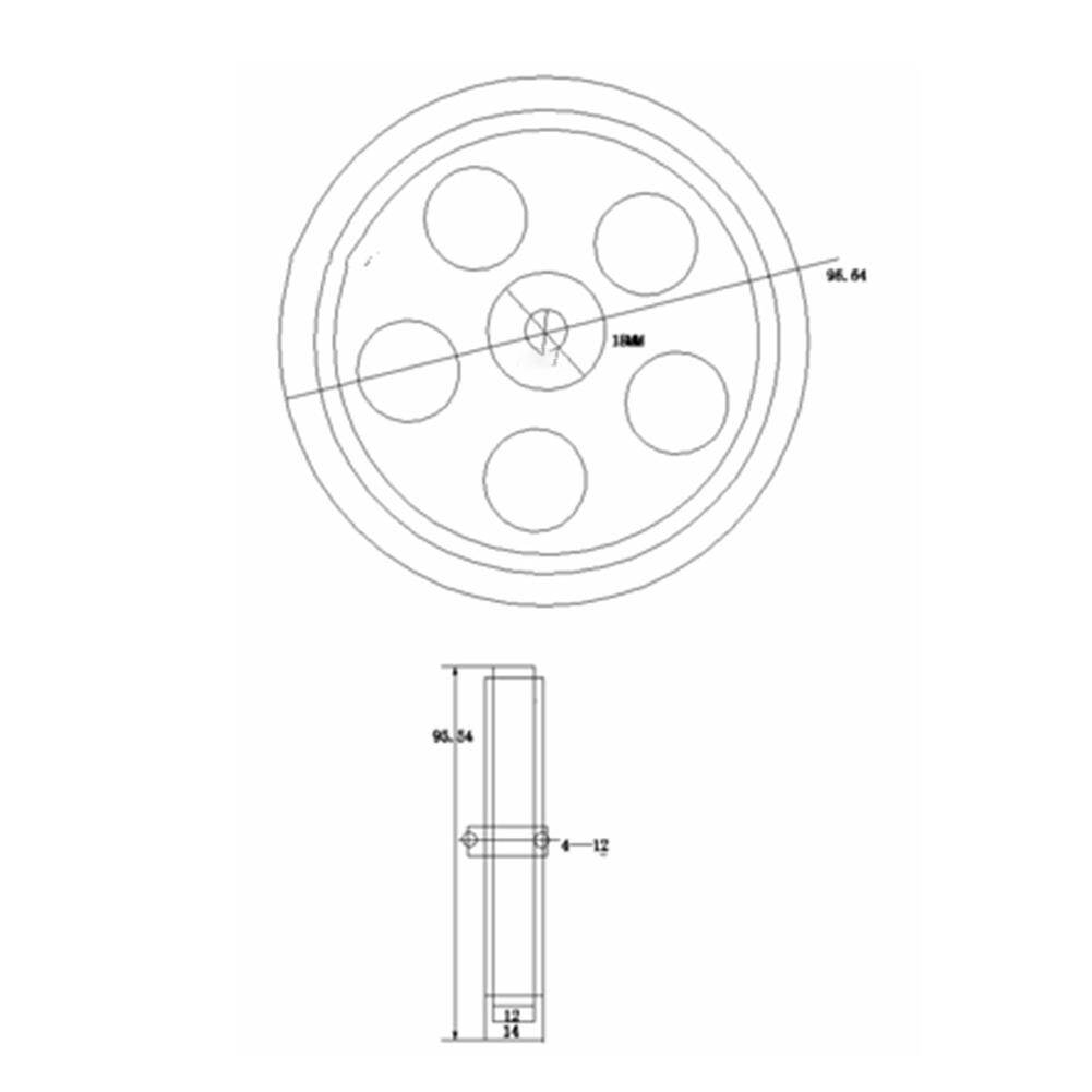 xiaxuannai® 200mm 4/5/6/7/8/10/12mm Aluminum Rubber Measuring Rotate Encoder Meter Wheel