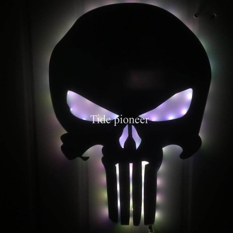 Triều tiên phong Punisher MirrorLight LED Điều Khiển từ xa Nhiều Màu Sắc Màu Đầm Gương Đèn Tường Trang Trí Đèn Ngủ