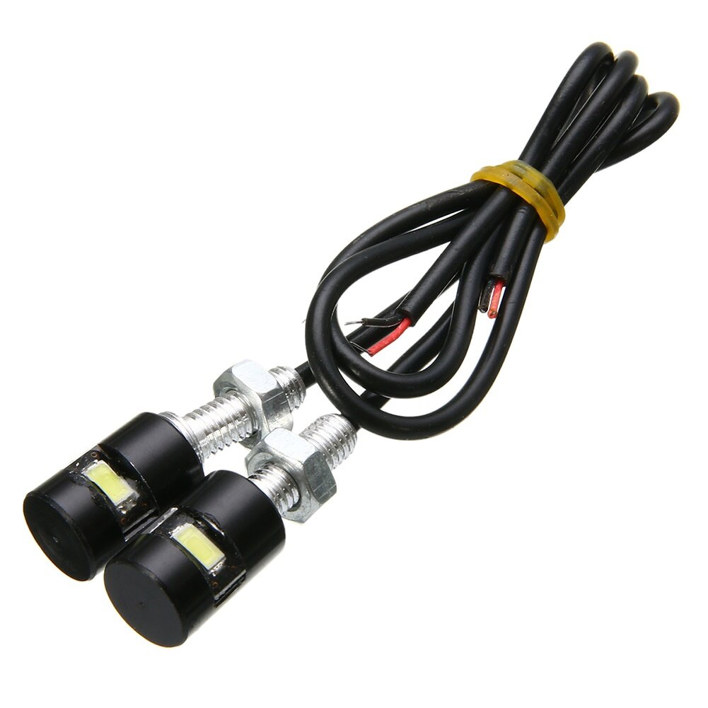 2 PCs motorcycle 12V led 5630 SMD license plate lights auto rear tail bolt screw lamp light source bulb