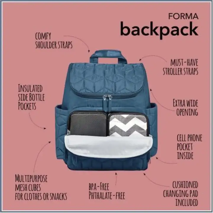 skip hop forma backpack jet black