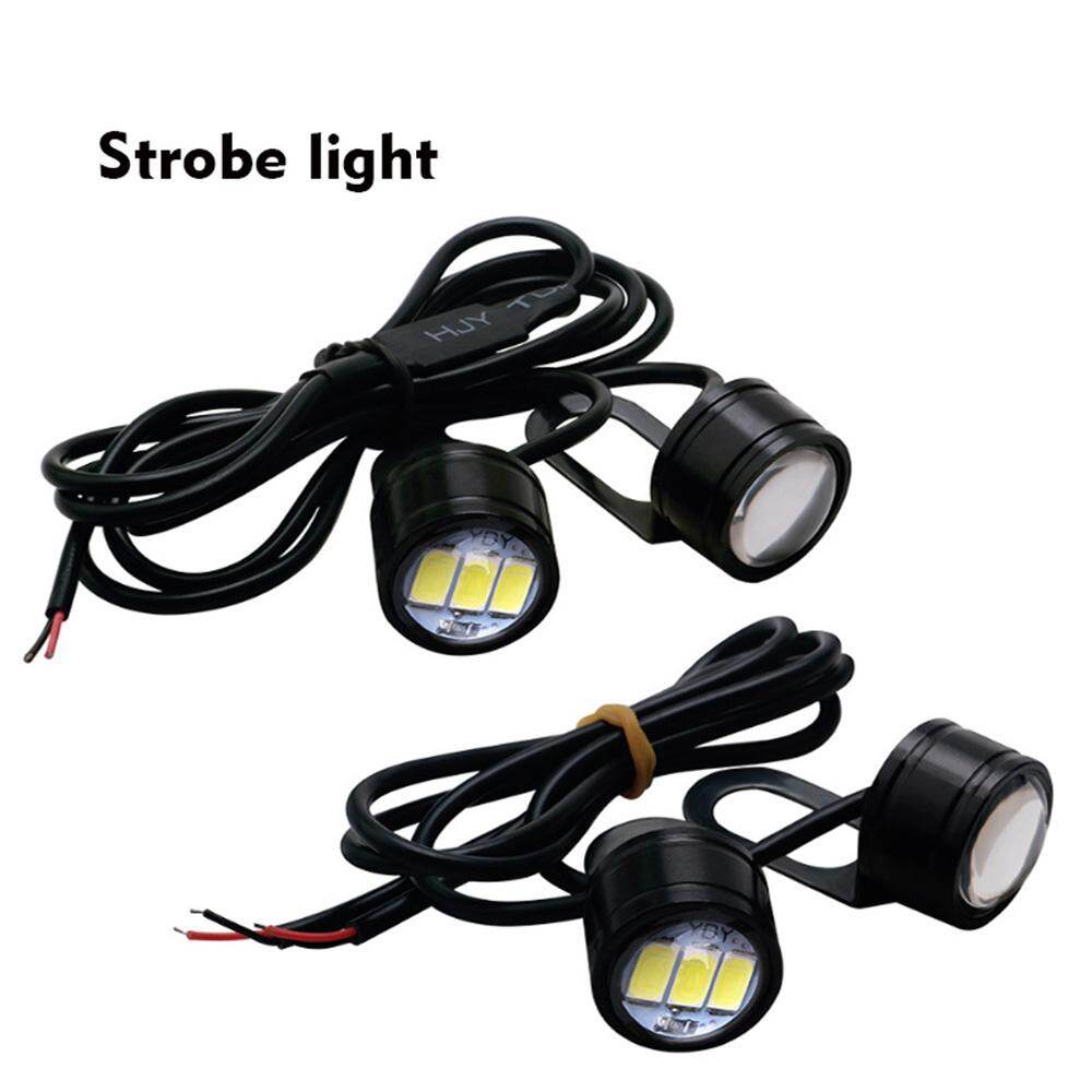 2 chiếc đèn LED mắt chim ưng công suất 12V 5WW dùng làm đèn tín hiệu chạy ban ngày hoặc trong sương mù dành cho xe máy đèn dự phòng đảo ngược DRL - INTL
