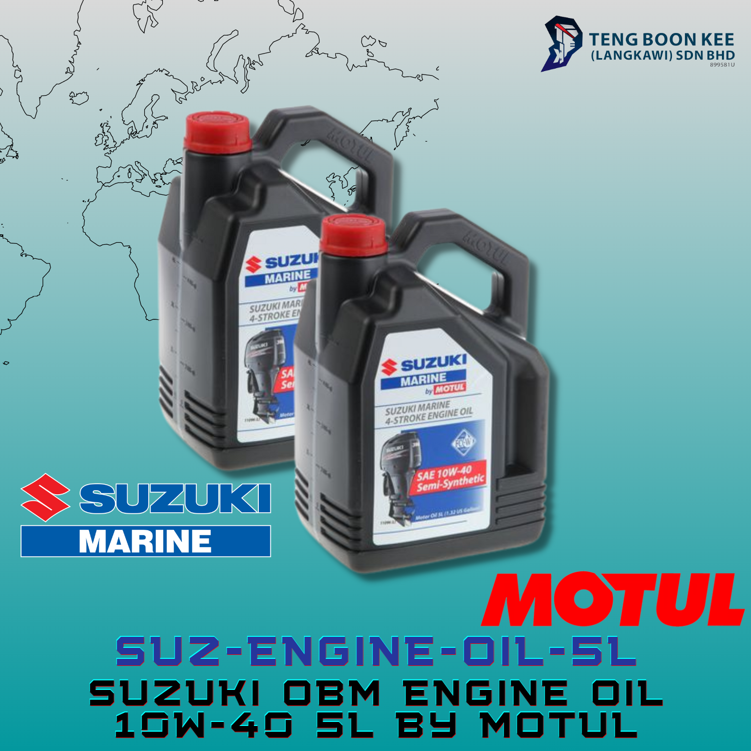 Suzuki Marine 4Stroke Engine Oil SAE 10W40 5L By MOTUL Lazada