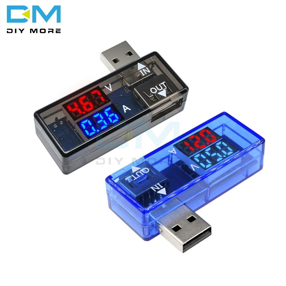 [Chính Hãng 100%] DiymoreMini 5V Đồng Hồ Đo Điện Áp Dòng Điện USB Màu Đỏ Xanh Dương 5V Thiết Bị Kiểm Tra Vôn Kế Ampe Kế Máy Dò Bộ Sạc Điện Thoại Di Động Hiển Thị Kỹ Thuật Số