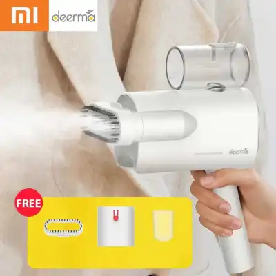 Xiaomi Mijia Deerma Foldable Handheld Garment Steamer DEM-HS006 Handheld Steam Iron Fast Heating Mini Travel Portable Clothes Wrinkle Remover 800W 220V (White)