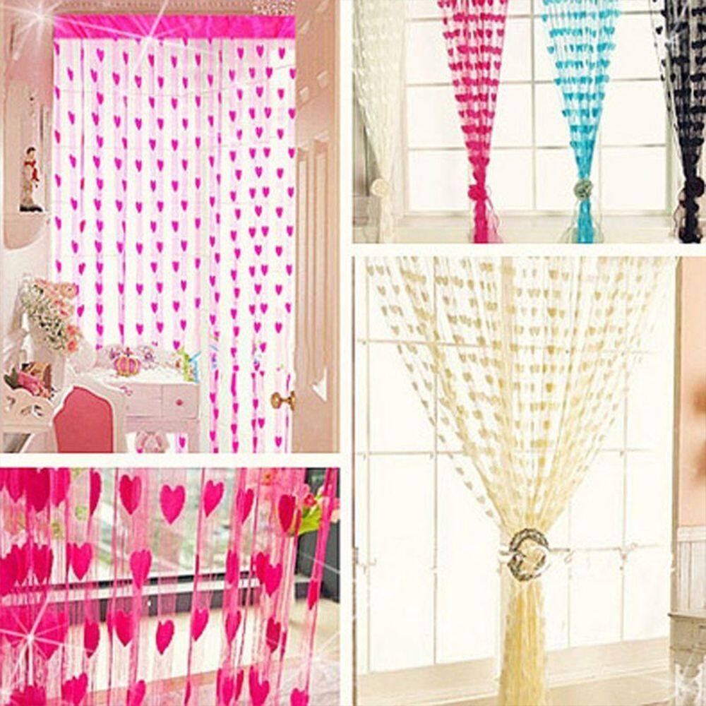 New Arrivals New Room Heart High Quality Drapes Curtain Tassel Window Pattern