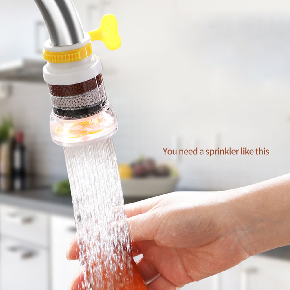 4 Layers Kitchen Faucet Purifier Rotatable Water Saving Shower Tap Filter
