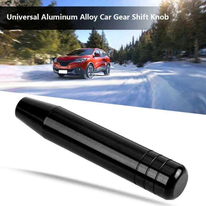 Universal Aluminum Alloy Car Manual Gear Shift Knob Handle Shifter Lever 18cm Gear Shift Knob Black