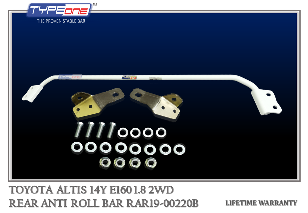 [Type One Safety Bar !!!] Toyota Altis [ Rear Anti Roll Bar + Front