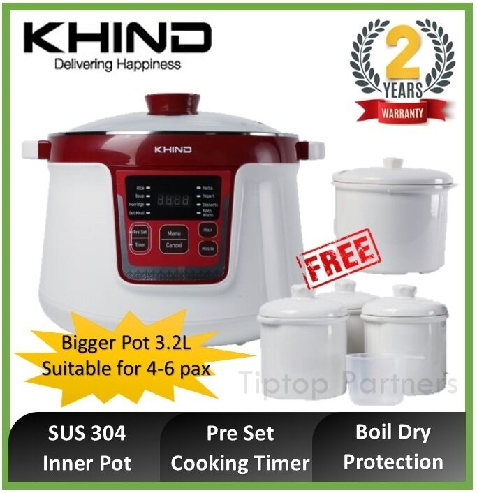 Khind Double Boiler 3.2L DB32N Lazada