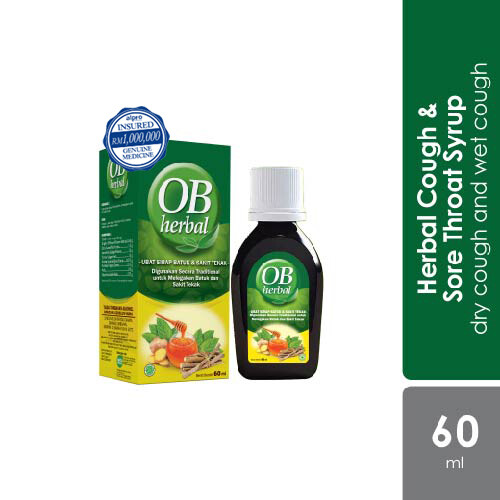 Alpro Pharmacy OB Herbal Syrup For Cough And Sore Throat 60ml | Lazada