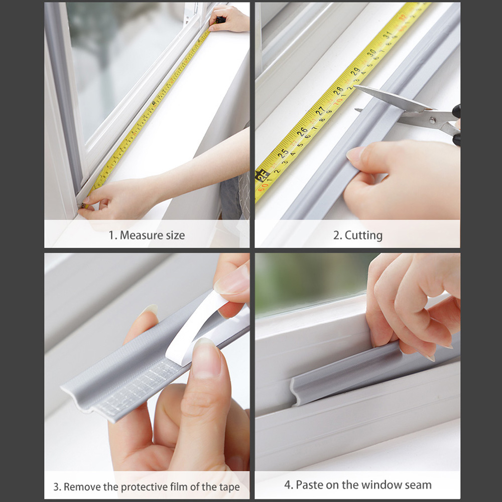 HASTHIP Window Seal Strip for Doors and Windows 10 m 35 mm Silicone | Soundproof Dustproof