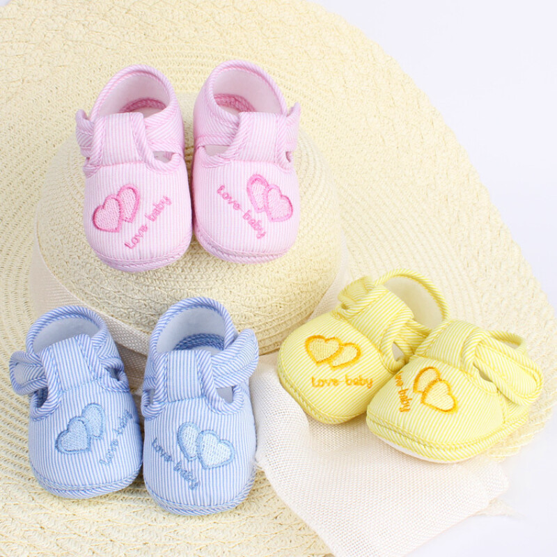 Baby Anti-Slip Kids Shoes Chic Heart Style Infant Toddler