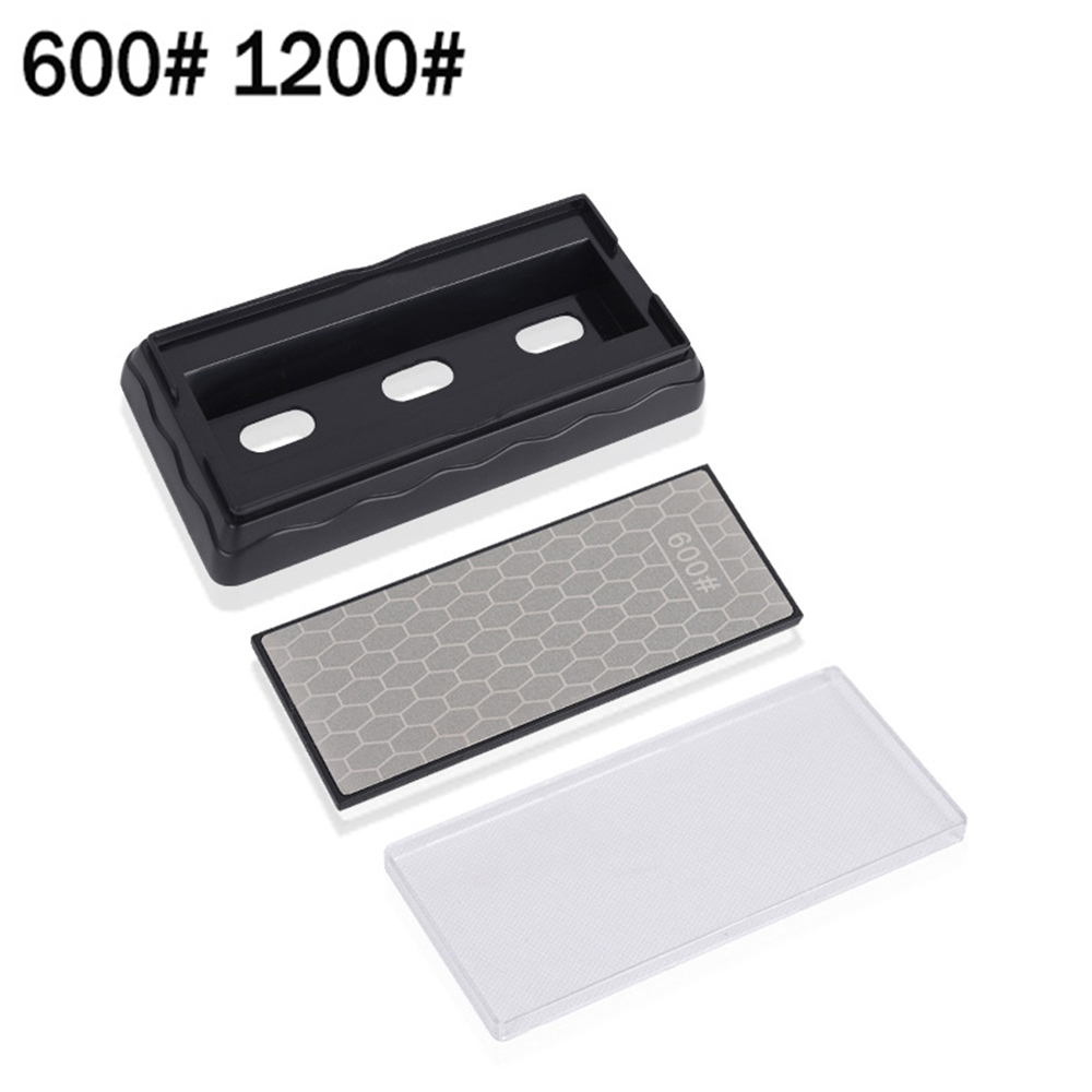 Honeycomb Type Whetstone Diamond Sharpener Double-Side Diamond Sharpening Stone #400/#600/#1000/#1200 Grit Cutter Chisel Planer Kitchen Grit Chef Cutlery Blades Grinding w/ Anti-skid Base