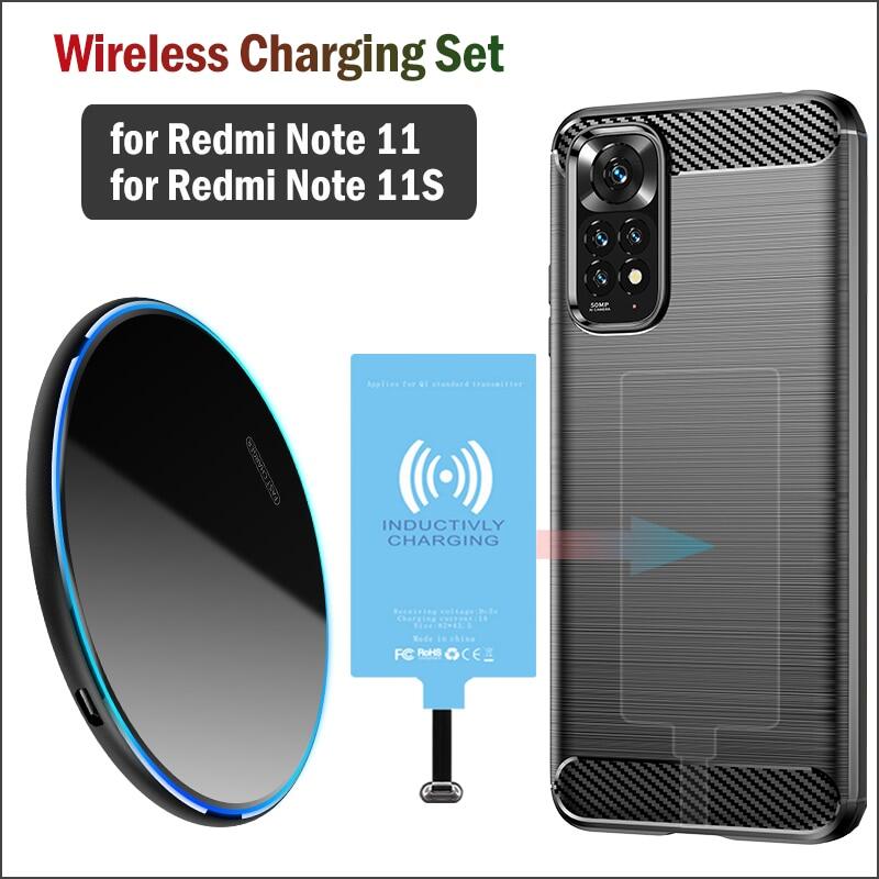 Bộ Sạc Không Dây Qi Cho Xiaomi Redmi Note 11S Note 11 Bộ Phát Sạc Không