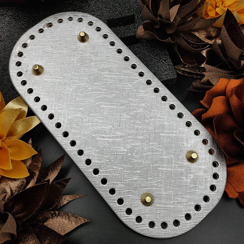 Bdti 1PC Pad Shaper PU Leather Bottom Base Accessories Crochet Bag DIY Bag Insert Purse 18x5cm Handbag Making